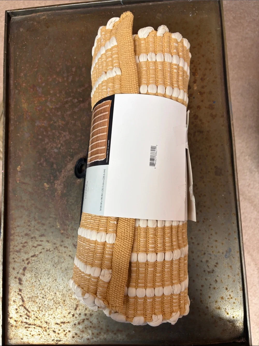 Better Homes & Gardens Ribbed Tan  Almond Table Runner (14 IN W x 90 IN L) NEW